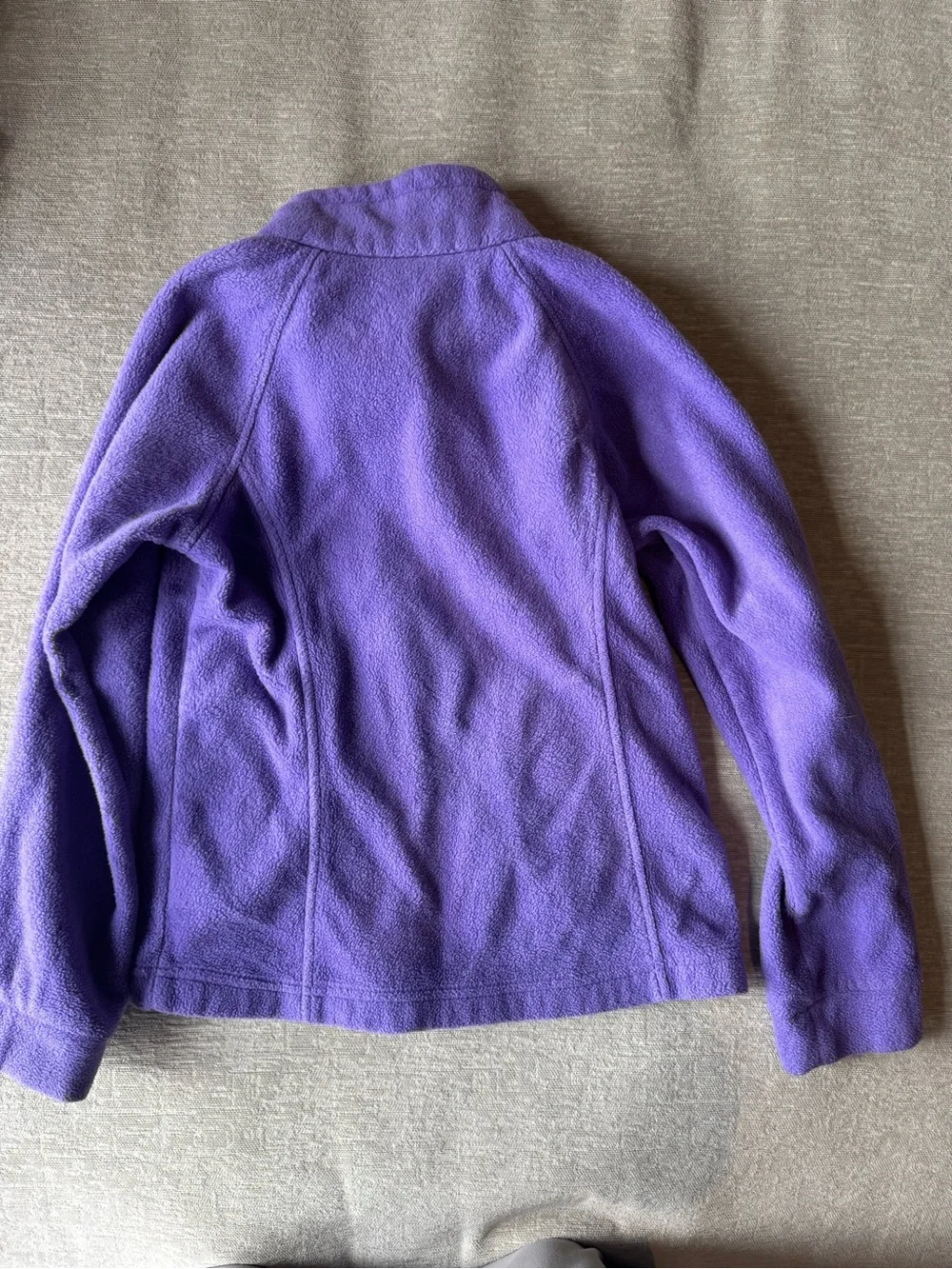 Columbia Girls Purple Fleece Jacket Size 7/8 Small Full Zip Outdoor